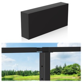 Gyykzz Black Extension Connector for Aluminum Handrail, 120mm x 53mm x 23mm Hand Rail Fitting for Top Handrail Railing, High Strength POM Connecting Block for Deck Cable Railing Systems