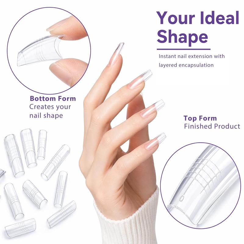 Sandwich Dual Nail Shapes Set - 180 Pieces Multifunctional Sandwich
