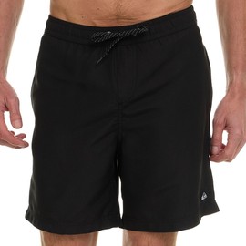 Quiksilver Swim Trunks for Men Big and Tall, Quick Dry Swim Board Shorts 10" Black