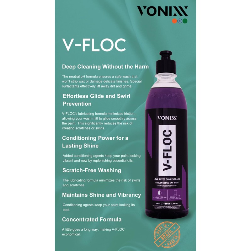 Vonixx V-Floc Concentrated Car Wash Soap - Ph-neutral - 1:400