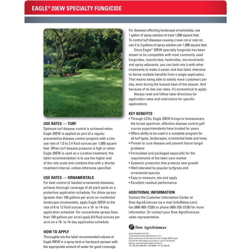 Dow Agroscience Eagle 20 EW Fungicide Specialty - 1 Pint