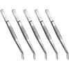 Stainless Steel Tweezers, with Curved Serrated Tip Multipurpose Sewing Machine