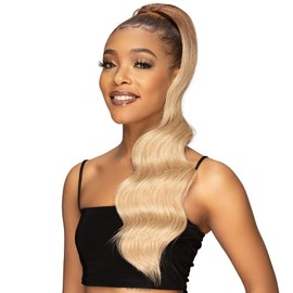 Remy Illusion Pony Topaz Ponytail Extension Synthetic Hair – 28 Inch Pony Tails Hair Extensions – Easy to Apply Wavy Hair Extensions with Comfortable Soft Texture – Highly Realistic Look (HONEY)