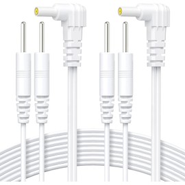 Durable Lead Wires for TENS EMS Units (2 Pcs), Standard Leads with 40,000+ Bend Lifespan (10X Durability), Compatible with Electric Muscle Stimulators in 2.35mm Plug and 2mm Pin Electrodes,47.9in