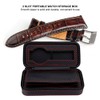 Portable 2Slots Carbon Fiber Leather Watch Storage Box Case Wristwatch