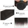 HeioWuio Yaki Hair Bundles Natural Black Color Brazilian Remy Hair