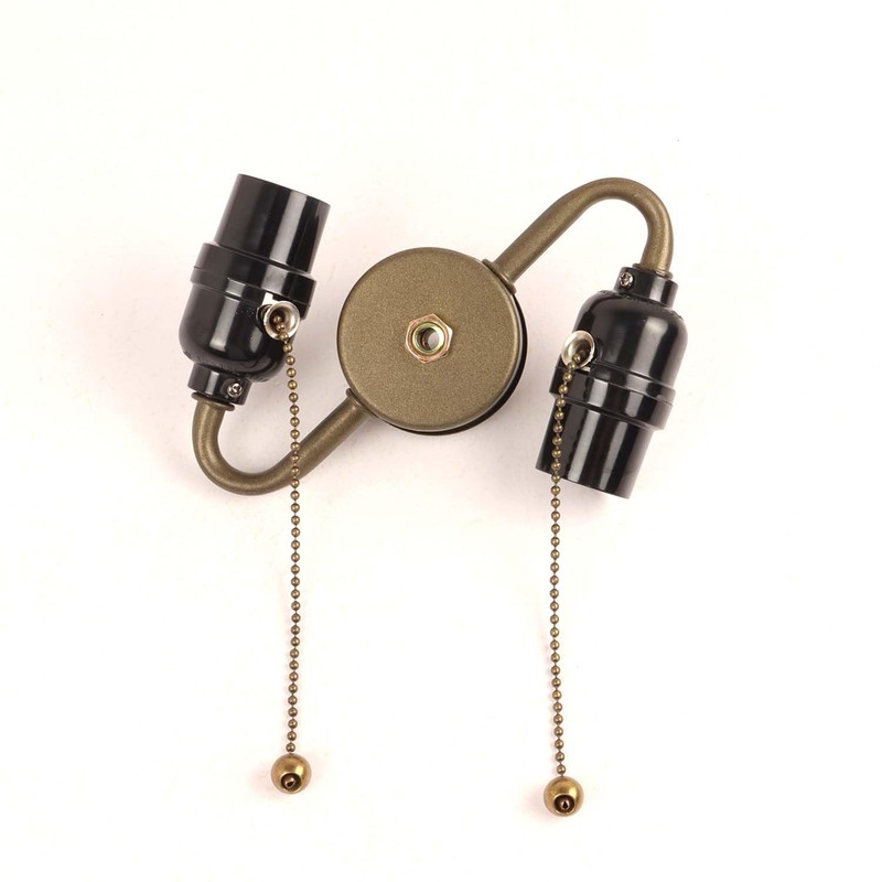 Bieye SC07 E26 Light Socket Cluster with Pull Chain Switch