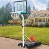 DWVO Basketball Hoop, Portable Basketball Hoop Outdoor, 4.1-5.7ft Pool Basketball
