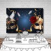 LYWYGG Birthday Party Thin Vinyl Photography Backdrop 7x5FT Masquerade Mysterious