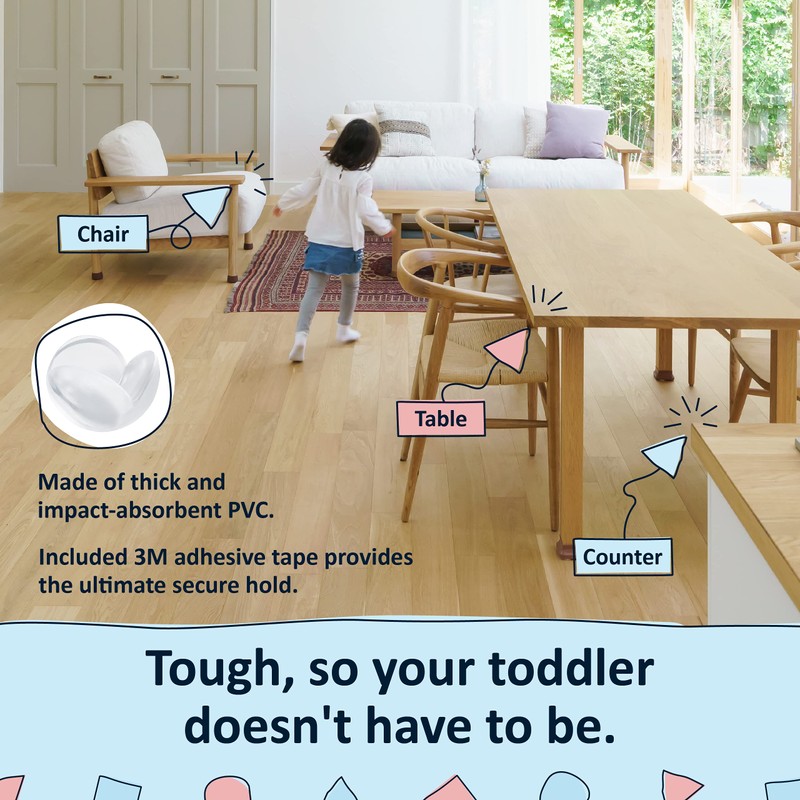 Bebe Earth Baby Proofing Corner Protectors, 18 Furniture Corner Guards