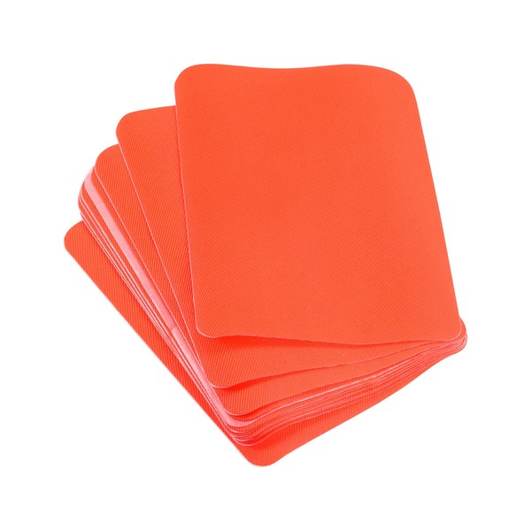 sourcing map 12Pcs Iron on Patches for Clothing Repair Fabric Repair Patches Iron-On Mending Fabric Orange Red 4.9"x3.7" for Clothes, Pants, Bags Hole Repairing and Decoration