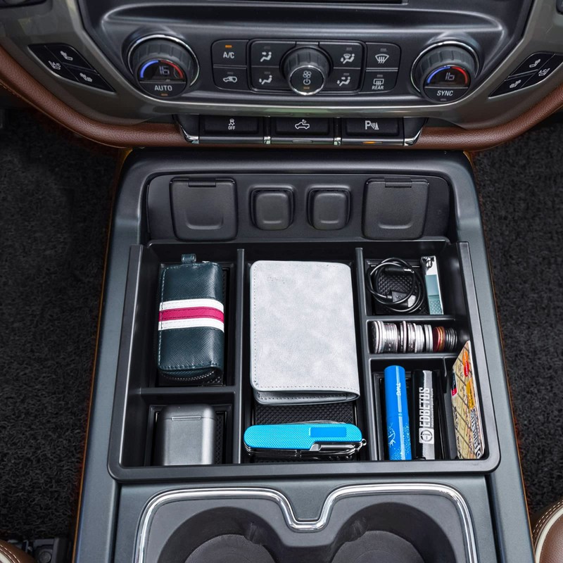 EDBETOS Center Console Organizer Tray Compatible with 2014-2018 Chevy Silverado/GMC