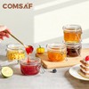 ComSaf 4oz Small Airtight Glass Jars Set of 6 with