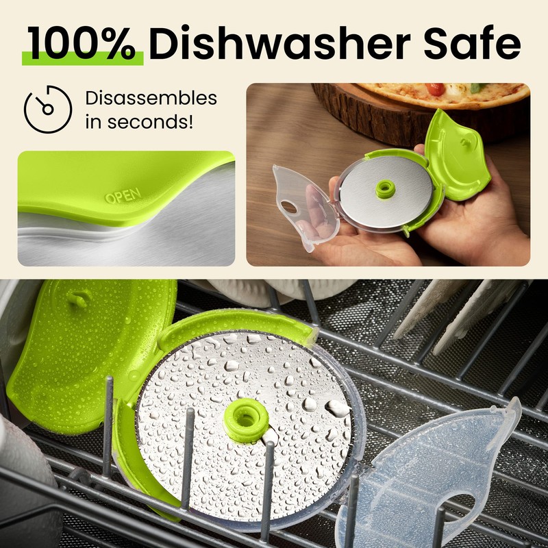 Kitchy Pizza Cutter Wheel with Protective Blade Cover, Ergonomic Pizza