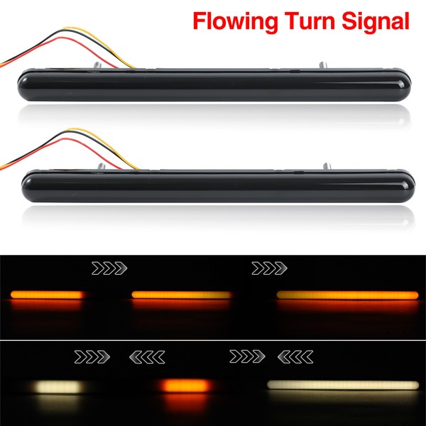Unbranded 2x Side Marker Clearance Light Strip DRL Daytime Running