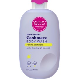 eos Shea Better Cashmere Vanilla, Moisturizing and Nourishing Body Wash with pH-Balanced Cream Gel Formula, Free from Parabens and Phthalates, Sensitive Skin, 400 ml