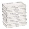Gebildet 6 Pcs Clear Storage Box, Rectangular Plastic Containers Case