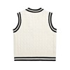 Hyipels Women's Sweater Vest,Y2K Sleeveless Pattern Preppy Style Knitted Crop