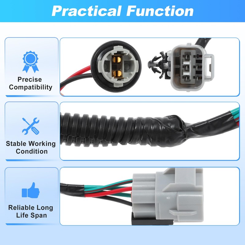 INFINAUTO 81565-0C070 Left Tail Light Socket Wiring Harness for Toyota