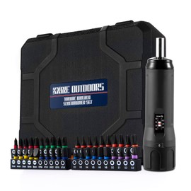 KNINE OUTDOORS Torque Screwdriver Wrench Driver Set 10-70 Inch Pounds lbs for Maintenance with T-bar Handle, 40 Hex Bits, 1/4" Socket, Shaft Extension, For Tools, Bike Repairing and Mounting (Black)