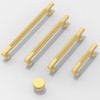 Talentedeco 10 Pack Brushed Gold Knurled Cabinet Pulls 5 Inch(128mm)