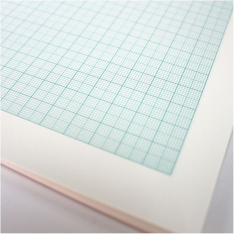 SAKAEテクニカルペーパー グラフ用紙 A4 1mm 方眼 上質紙 50枚 グリーン A4-12