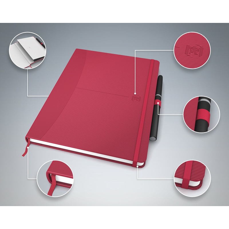 Oxford Signature A5 Hardback Cover Casebound Journal Notebook Ruled 160