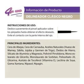 Delineador Clásico Negro Prosa 4 En 1 Original