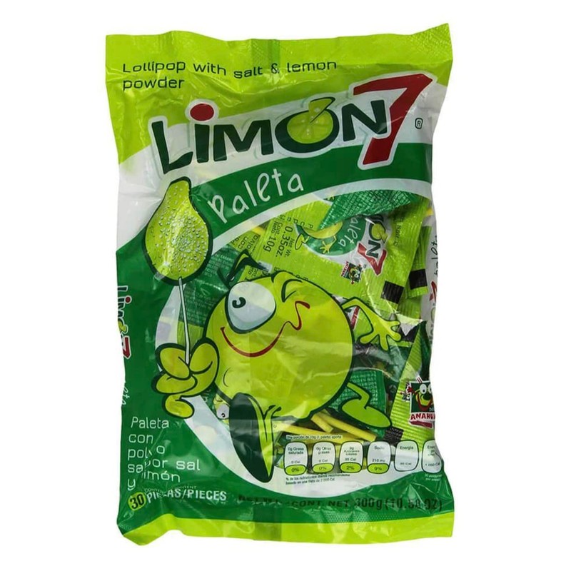 2 - Limon 7 Paleta Lollipop Covered with Lemon &