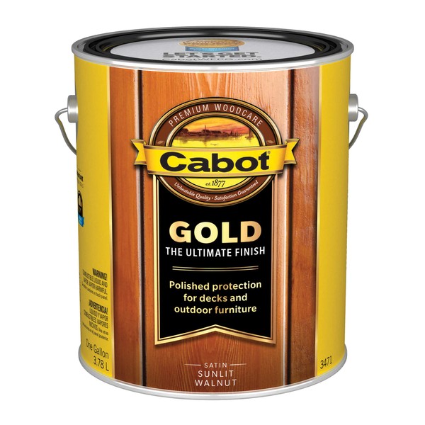 Cabot 3471-07 3471 1 Gallon Sunlit Walnut Wood Finish, Gallon