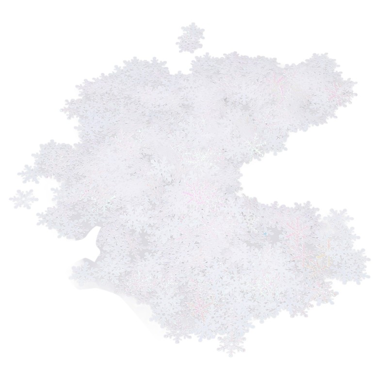 1000Pcs Snowflake Confetti 0.9in Vibrant Color Reusable Plastic Multi Purpose