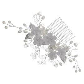 WOONEKY Delicate Bridal Hair Comb Flower Decorations Wear-resistant Headdress for Daily Use Elegant Accessory for Weddings Bridesmaids and Formal Events