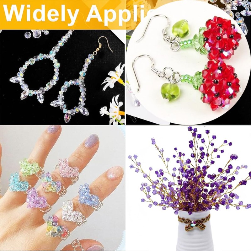 2800 Pieces 28 Colours Colourful Beads for Bracelets 6 mm