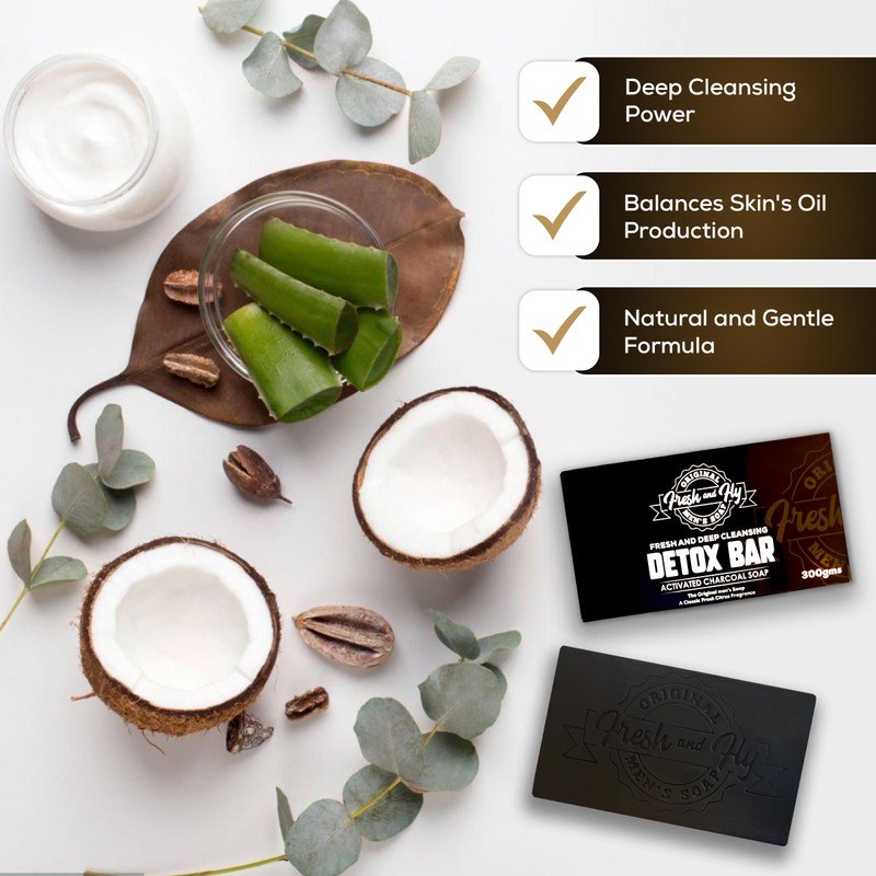 Fresh & Fly Activated Charcoal Soap - Natural Detoxifying Bar