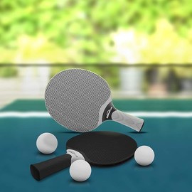 Senston Table Tennis Bat Set, Professional Table Tennis Paddle Set for 4 Players, Composite Rubber Ping Pong Paddle, Indoor or Outdoor Games