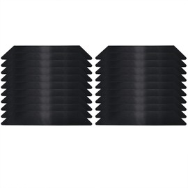 DGZZI 20PCS Reusable Carpet Fixer Anti Slip Fixing Stickers Household Carpet Horizontal Sofa Anti Slip Pads for Hardwood Tile Floors Black