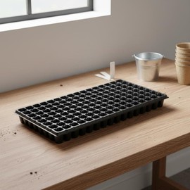 Bandeja de Semilleros para de Hortalizas y Hierbas con de Drenaje Eficiente Individual Flexible y Adecuada para Uso en Casa Invernadero Granja Plantación, 110G, 105 Agujeros