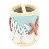 The Bridge Collection Coastal Toothbrush Holder with Starfish and Seashell