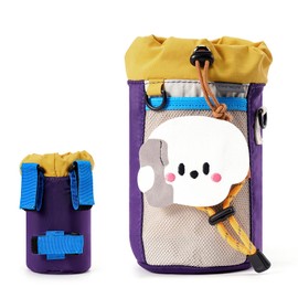 ACRUNU Bicycle Bottle Bag Bottle Holder Handlebar Bag Without Screws Water Bottle Holder Bicycle Bottle Holder Drinks Holder Insulated Water Bottle Holder Purple