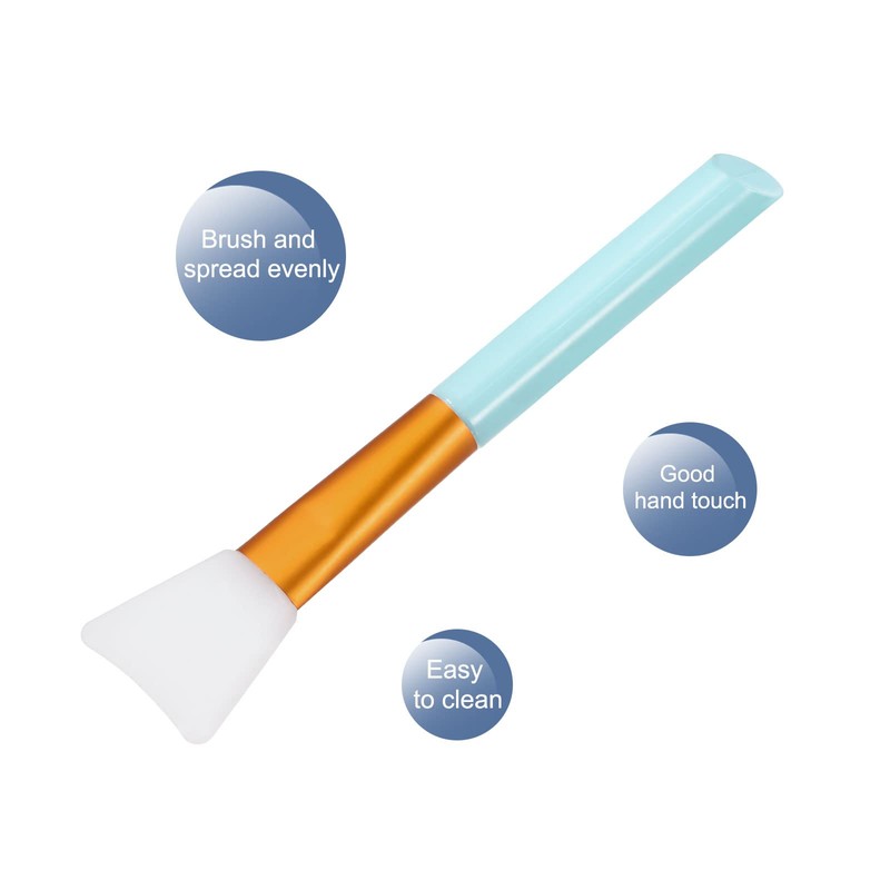 MECCANIXITY Silicone Epoxy Brushes Pink/Blue/White/Yellow/Black/Red Applicator DIY Brush for Making