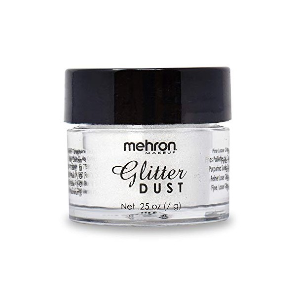 Mehron Makeup GlitterDust (.25 oz) (Opalescent White)