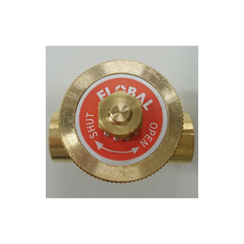Flowbar Brass Double Female Needle Valve MVFW-02S 1/4