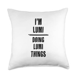 for Someone Named LUMI LUMI Things | Funny-First Name-Throw Pillow, 18x18, Multicolor