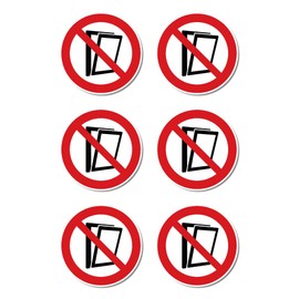 Do not tilt window – prohibition sign – based on DIN EN ISO 7010 / ASR A1.3