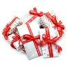 Merry Christmas - Red Ribbon and Gold Writing - Gros-grain