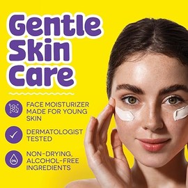 BeYoutiful BeYOUtiful - Crema hidratante facial, cuidado de la piel para adolescentes, preadolescentes y niños, crema hidratante facial para piel seca