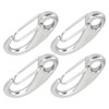 4pcs 100mm Heavy Duty Snap Rope Hook Stainless Steel Spring