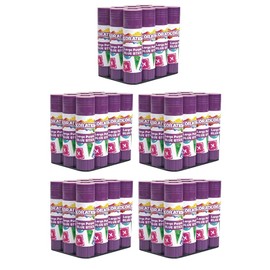 Colorations Purple Glue Sticks, Set of 60, Stick 0.88 Ounces, Dries Clear, Gluing, Crafts, Arts, School Supplies, Office, Home, Classroom, Projects, Paper, School Glue, Washable,Non Toxic, Parties