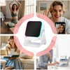Induction Audio Speaker Stand Foldable Phone Bracket Speaker With Light