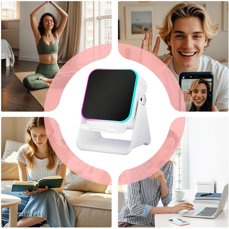 Induction Audio Speaker Stand Foldable Phone Bracket Speaker With Light